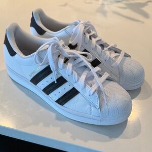 Adidas Superstar White with Black Stripes